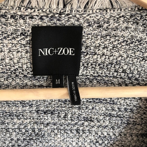 Nic + Zoe gray, cream, navy tweed blazer - Picture 5 of 5